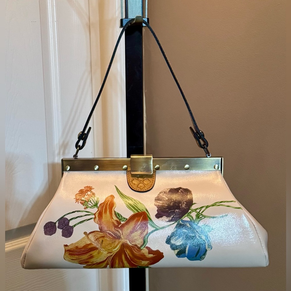 Patricia Nash Floral Leather Clutch / Shoulder Bag NWT